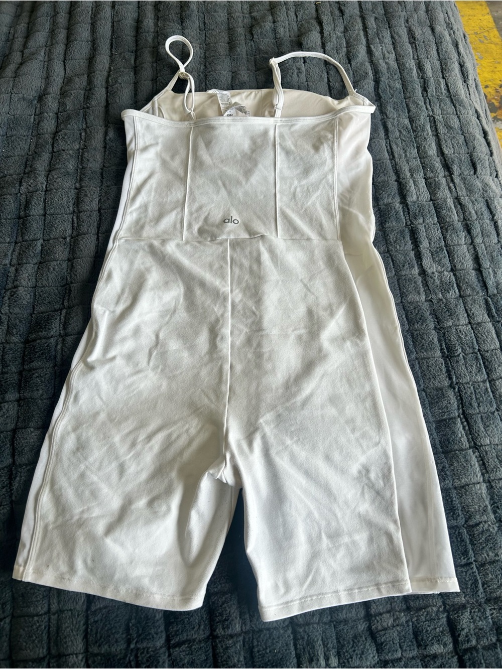 ALO Yoga White Strap Romper Jumpsuit